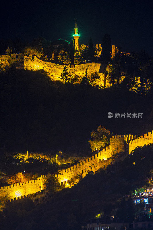 阿拉尼亚/土耳其的夜景